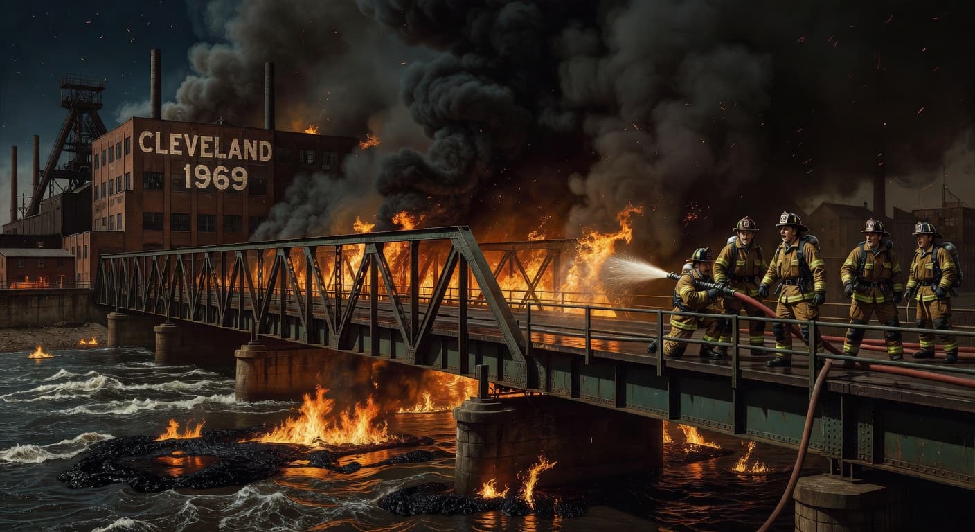 The Cuyahoga River Fire